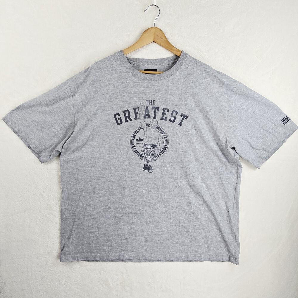 Adidas Muhammad Ali Shirt Mens 3XL Gray The Greatest Boxer Boxing Vintage Y2K - Picture 2 of 13